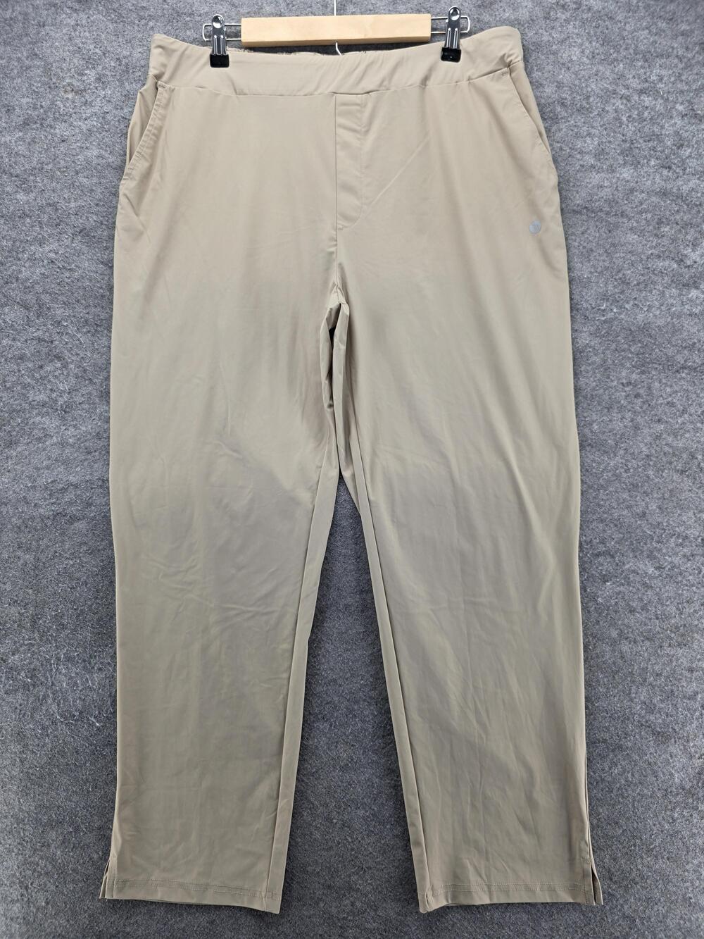 Baleaf Track Pants Womens 2XL Beige Straight Activewear Elastic Waist 28 Inseam